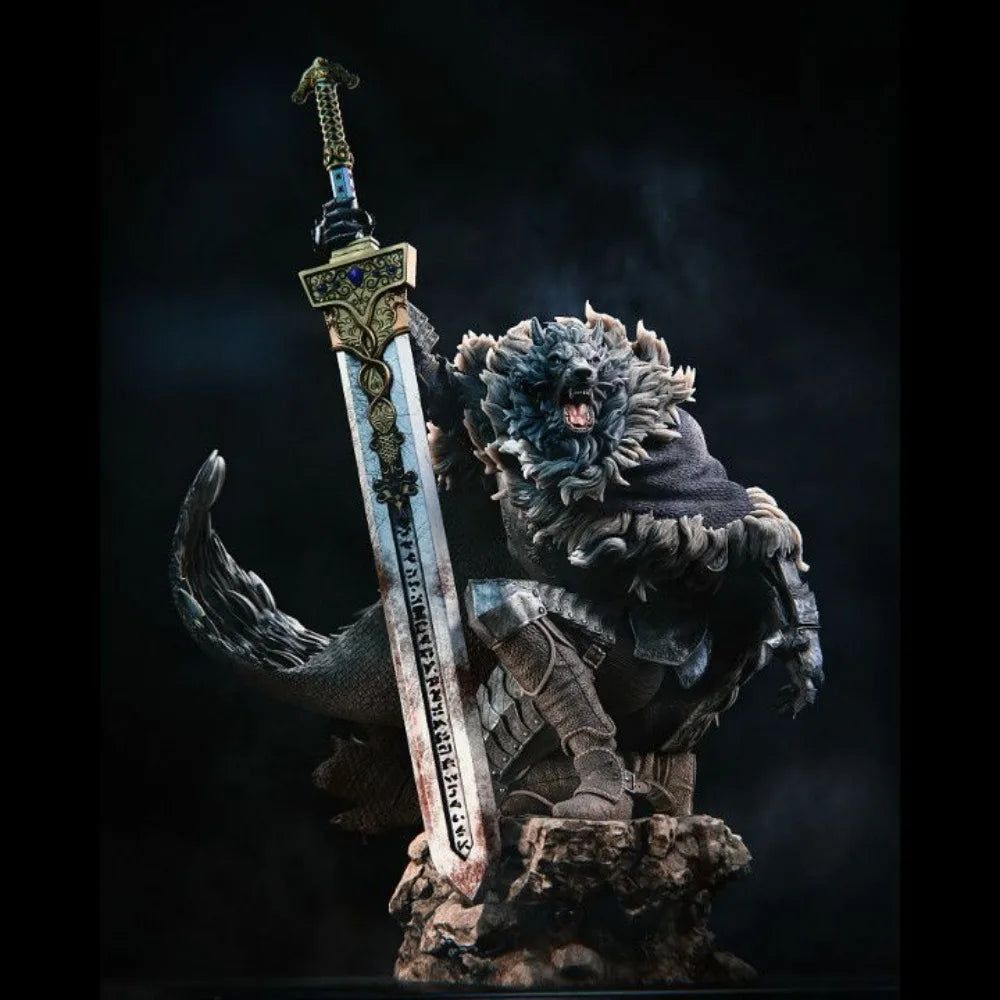 Dark Fantasy Half-Wolf Knight, Resin Model Figure Kit, Fantasy Theme, Unassembled and Unpainted