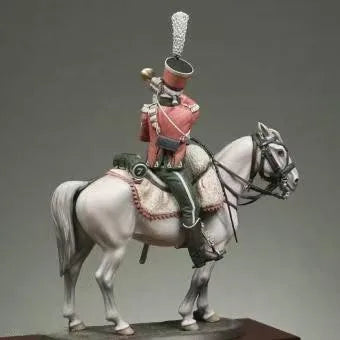 1/32 Napoleonic French Officer Observing with Telescope, Resin Model Figure Kit, Unassembled and Unpainted