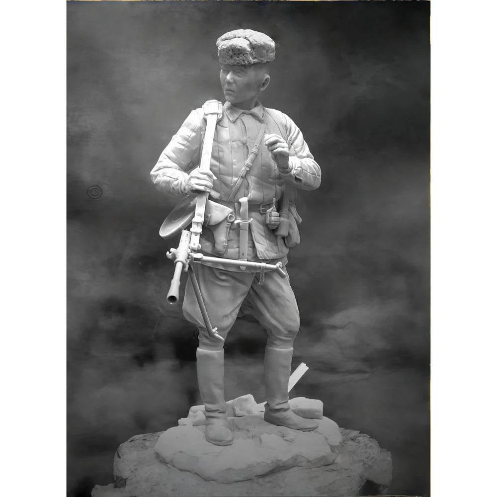 75mm WWII Soviet Red Army Soldier, Resin Model Figure Kit, Unassembled and Unpainted