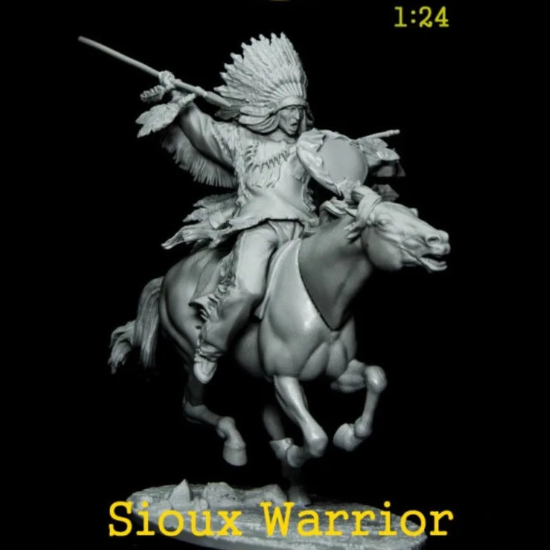 1/24 American Civil War Sioux Cavalry, Resin Model Figure Kit, Unassembled and Unpainted