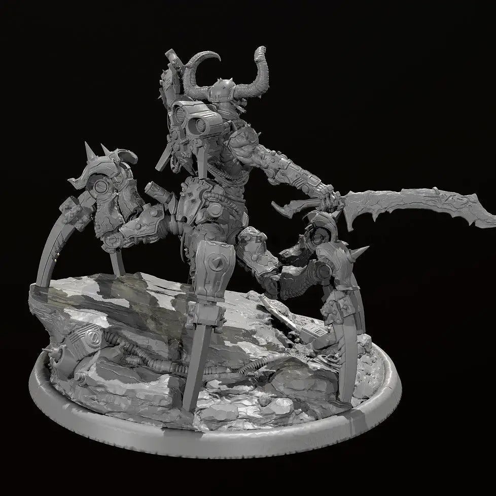 100mm Medieval Evil Demon Warrior, 6 Figures, Resin Model Diorama Kit, Unassembled and Unpainted