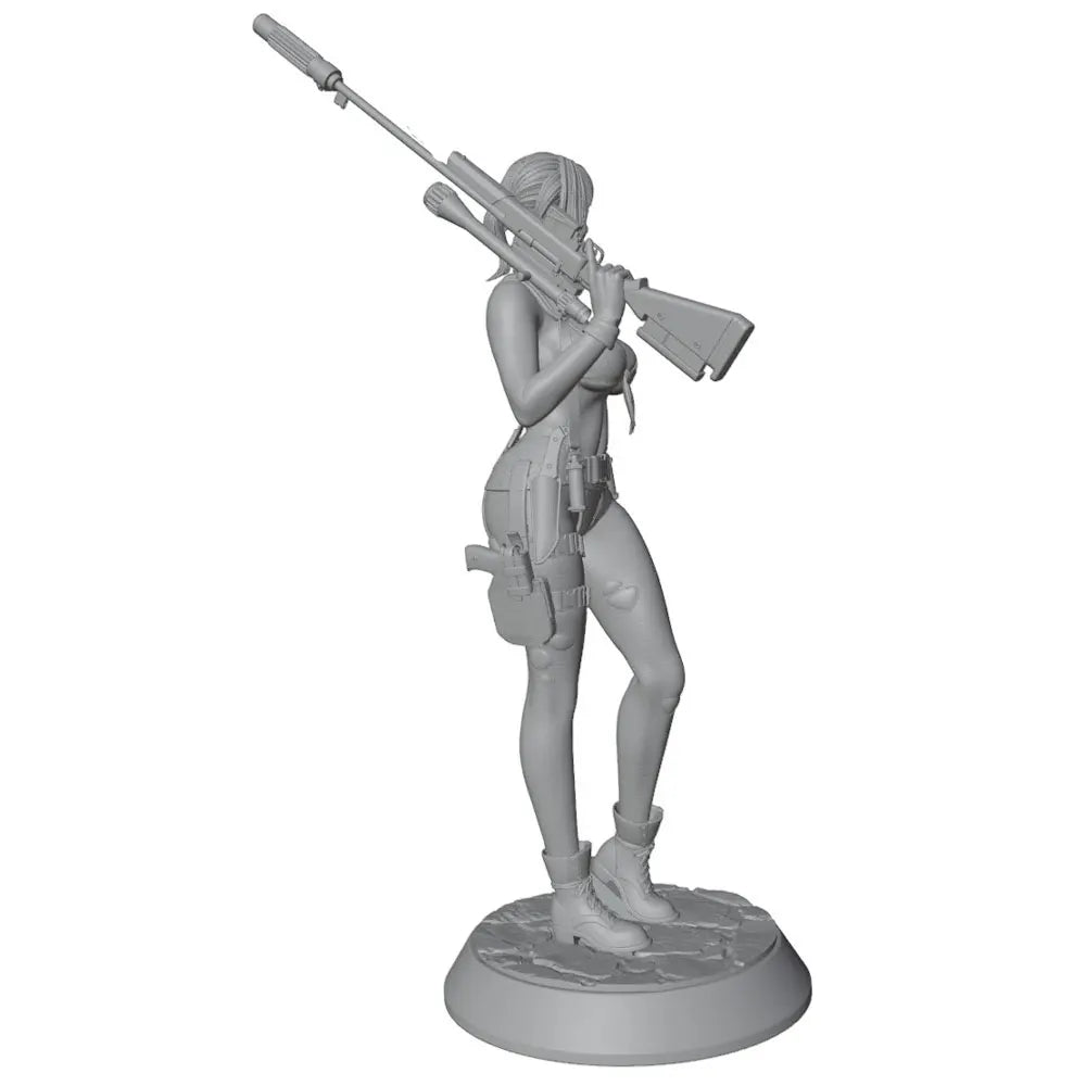 75mm Modern Sniper Operative, Resin Model Figure Kit, Unassembled and Unpainted