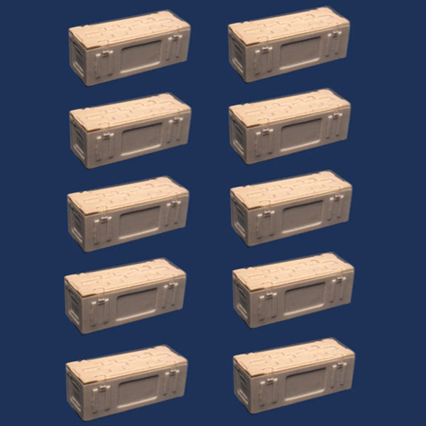 1/35 WWII Ammunition Boxes, Resin Model Accessory Kit, Unpainted