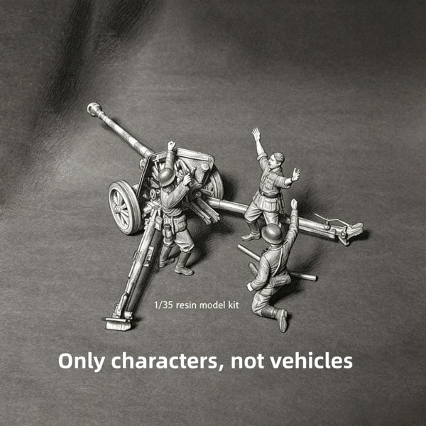 1/35 WWI Soldiers & Artillery Crew, 10 Figures, Resin Model Figure Kit, Unassembled and Unpainted