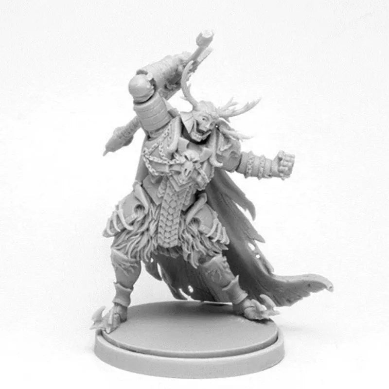 30mm Dark Fantasy Armored Warriors, 4 Figures, Resin Model Figure Kit, Fantasy Theme, Unassembled and Unpainted