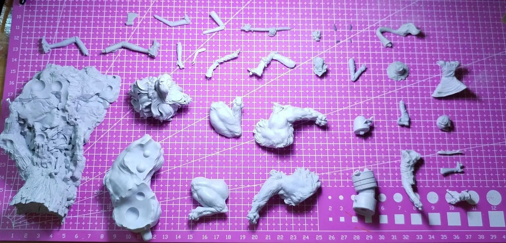 1/24 Centaur & Creatures, 4 Figures, Resin Model Figure Kit, Fantasy Theme, Unassembled and Unpainted