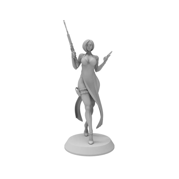 1/24 Female Gunfighter, Resin Model Figure Kit, Fantasy Theme, Unassembled and Unpainted