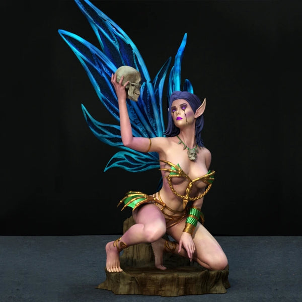 1/24 Dark Fantasy Fairy with Wings, Resin Model Figure Kit, Fantasy Theme, Unassembled and Unpainted