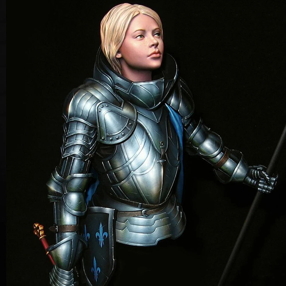 1/10 Medieval Joan of Arc, Resin Model Bust Kit, Unassembled and Unpainted