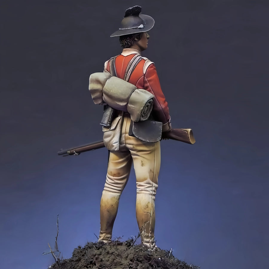 18th Century British Redcoat Infantry Soldier 1/24 Resin Figure Kit - resin model view 5