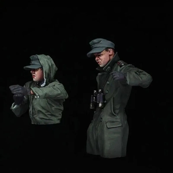 1/35 WWII German Hetzer Crew in Winter Coats, 4 Figures, Resin Model Figure Kit, Unassembled and Unpainted