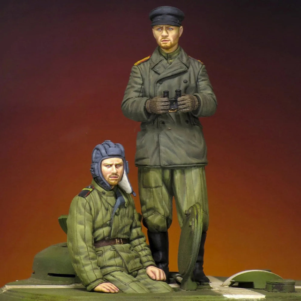 1/35 WWI Infantry Officers, 2 Figures, Resin Model Figure Kit, Unassembled and Unpainted