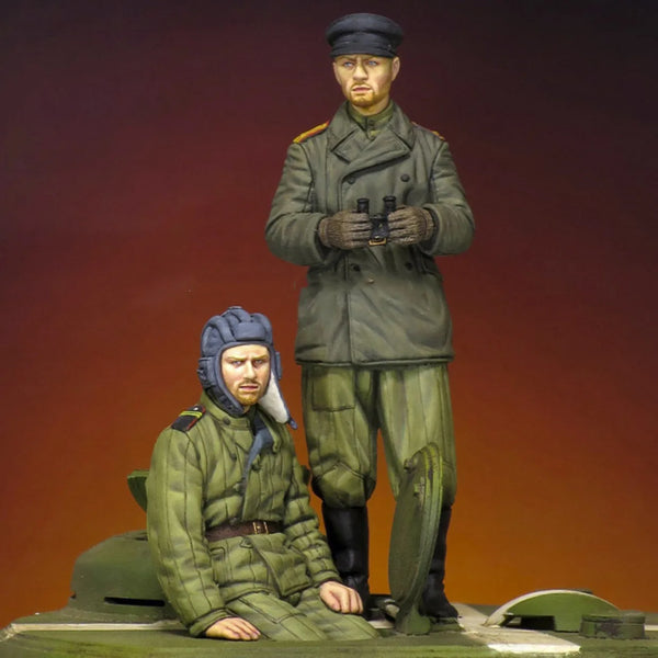 1/35 WWI Infantry Officers, 2 Figures, Resin Model Figure Kit, Unassembled and Unpainted