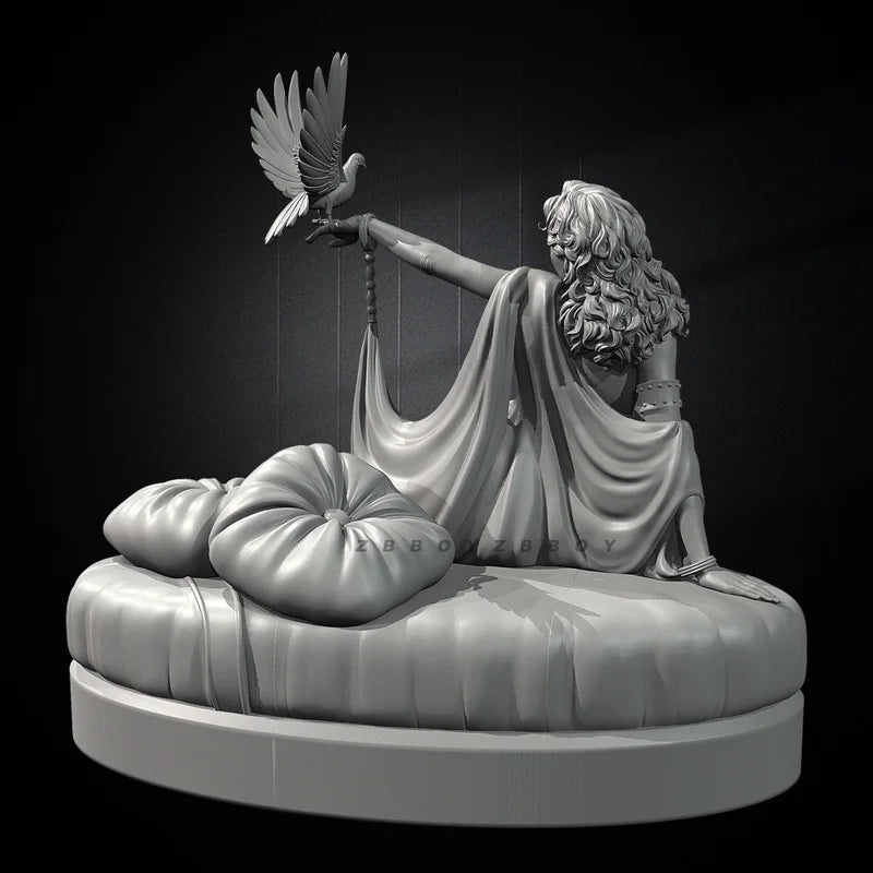75mm Fallen Bird Girl, Resin Model Figure Kit, Mythology Theme, Unassembled and Unpainted