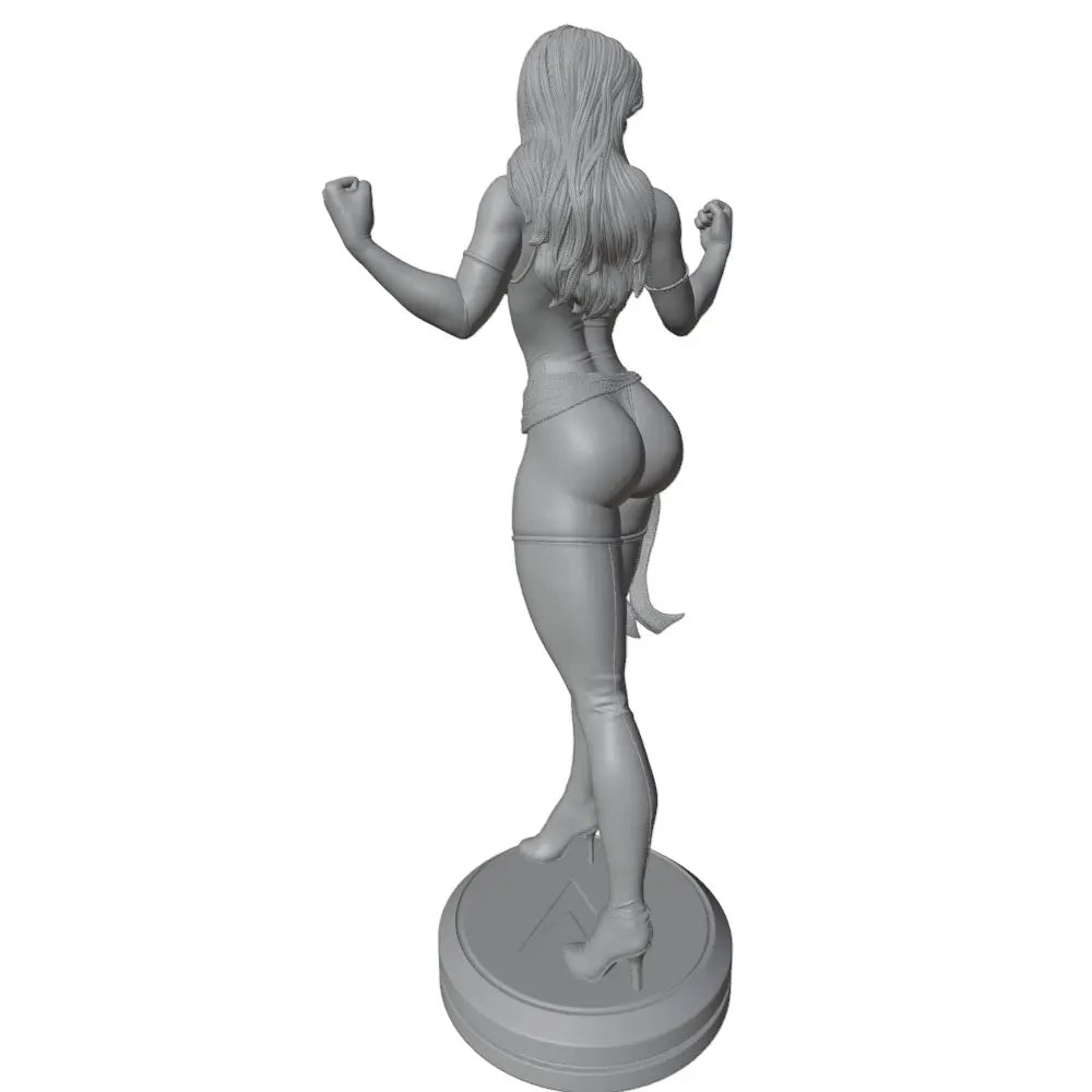 75mm Modern Pinup Warrior, Resin Model Figure Kit, Unassembled and Unpainted