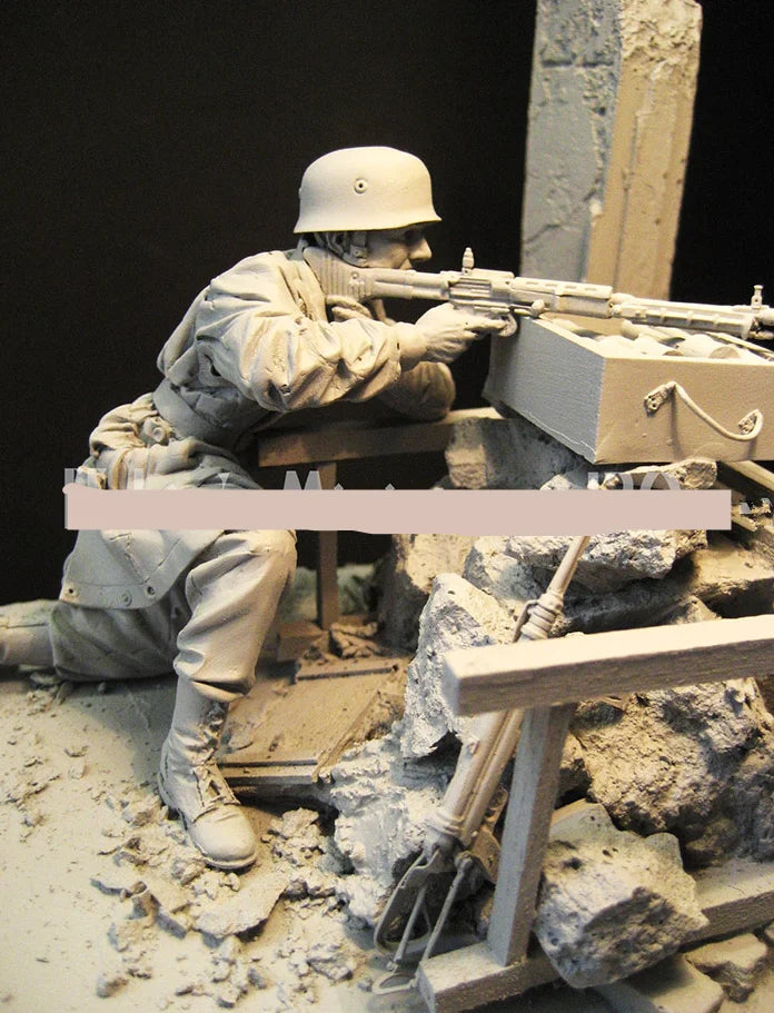 1/16 WWI Trench Fortification, 3 Figures, Resin Model Diorama Kit, Unassembled and Unpainted
