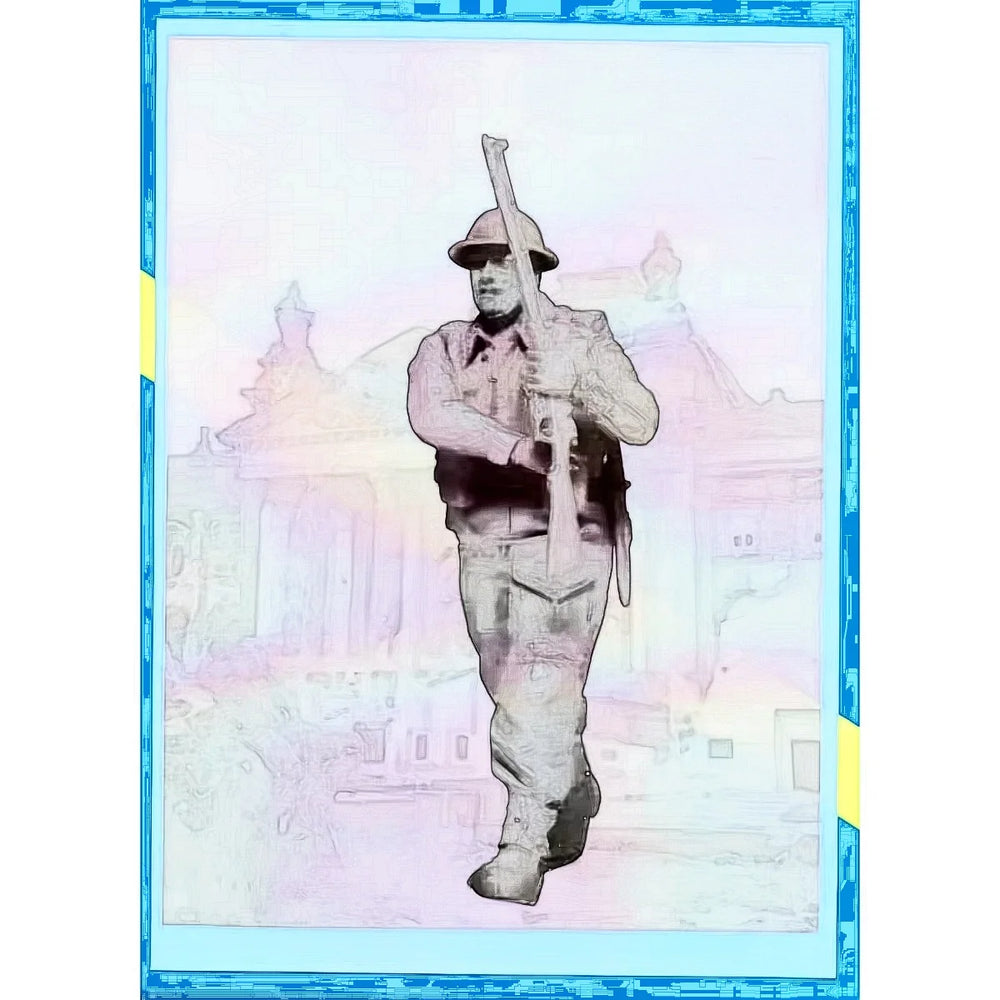 1/35 WWII British Infantryman Advancing with Rifle, Resin Model Figure Kit, Unassembled and Unpainted