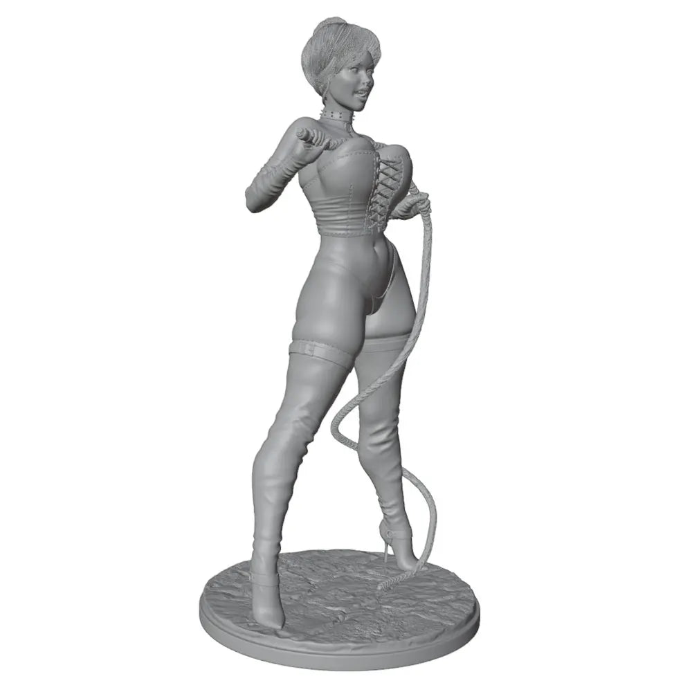 75mm Female Fantasy Warrior with Whip, Resin Model Figure Kit, Fantasy Theme, Unassembled and Unpainted