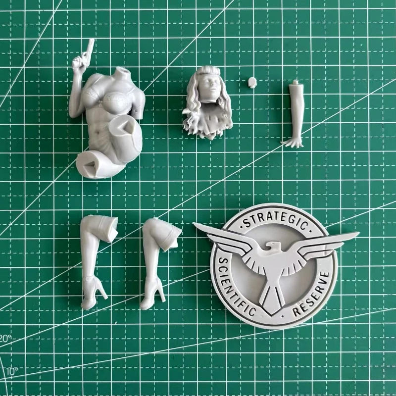 1/24 WWII Pinup Military Uniform, Resin Model Figure Kit, Unassembled and Unpainted