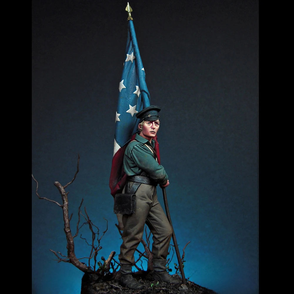 1/24 American Civil War Kentucky Infantry, Resin Model Figure Kit, Unassembled and Unpainted