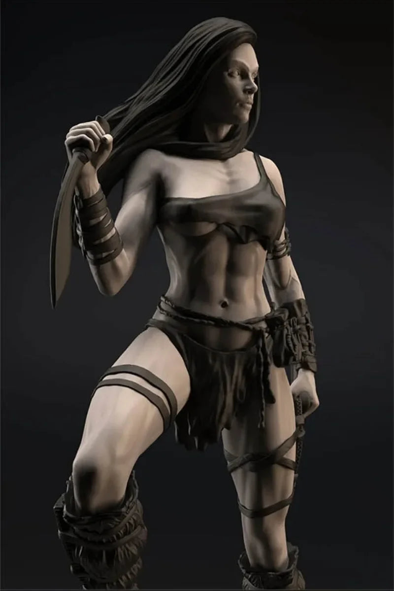 1/24 Jungle Female Assassin, Resin Model Figure Kit, Unassembled and Unpainted