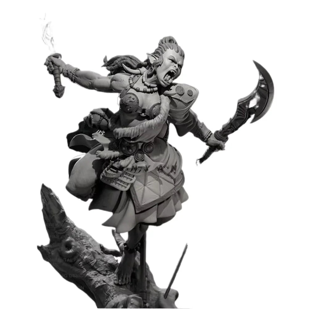 1/24 Orc Female Warrior, Resin Model Figure Kit, Fantasy Theme, Unassembled and Unpainted