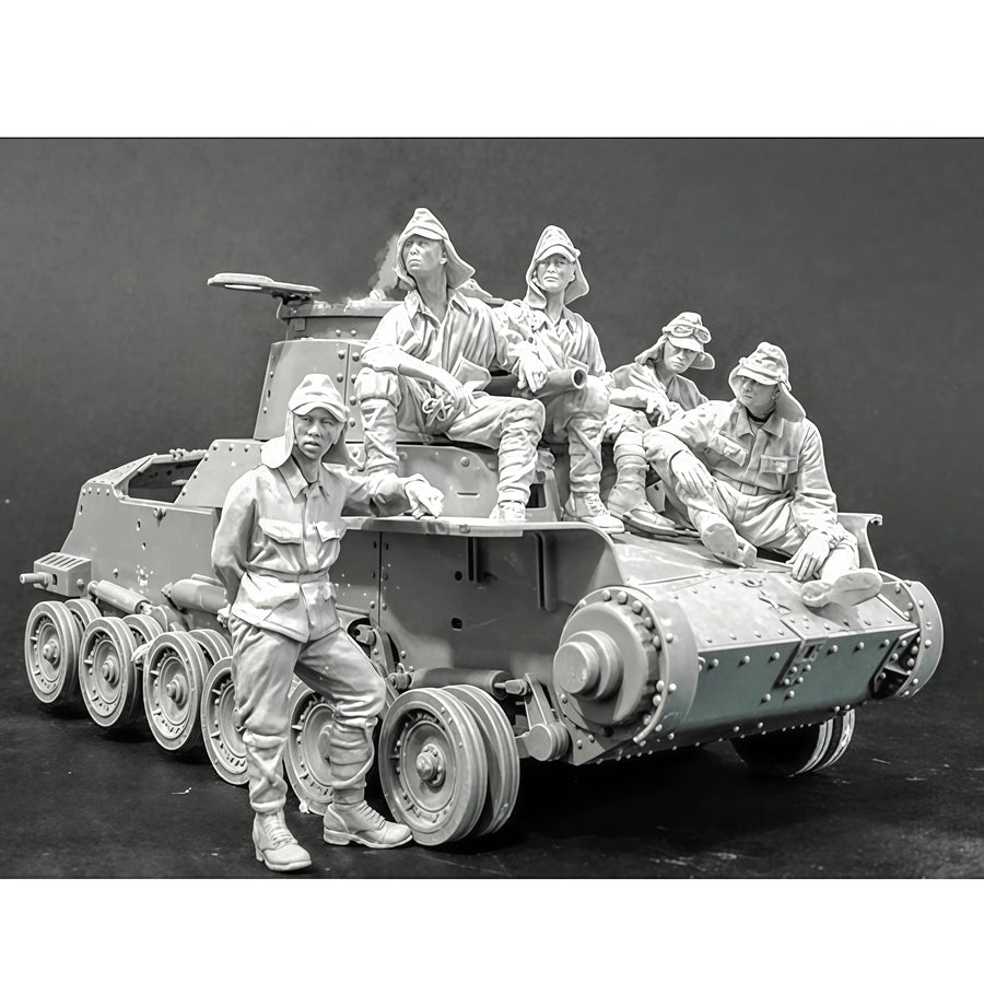 WWII Japanese Type 97 Chi-Ha Tank Crew Set 1/35 Resin Figure Kit - resin model view 2