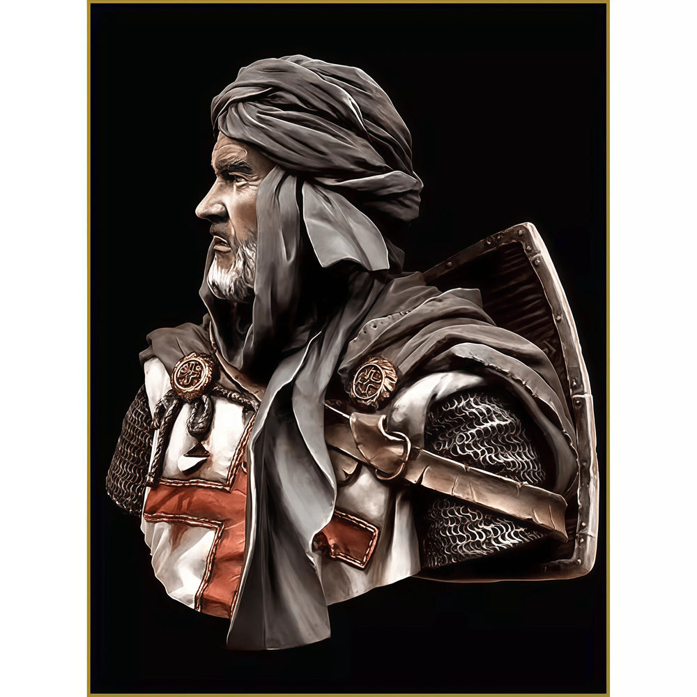 1/10 Medieval Paladin, Resin Model Bust Kit, Unassembled and Unpainted
