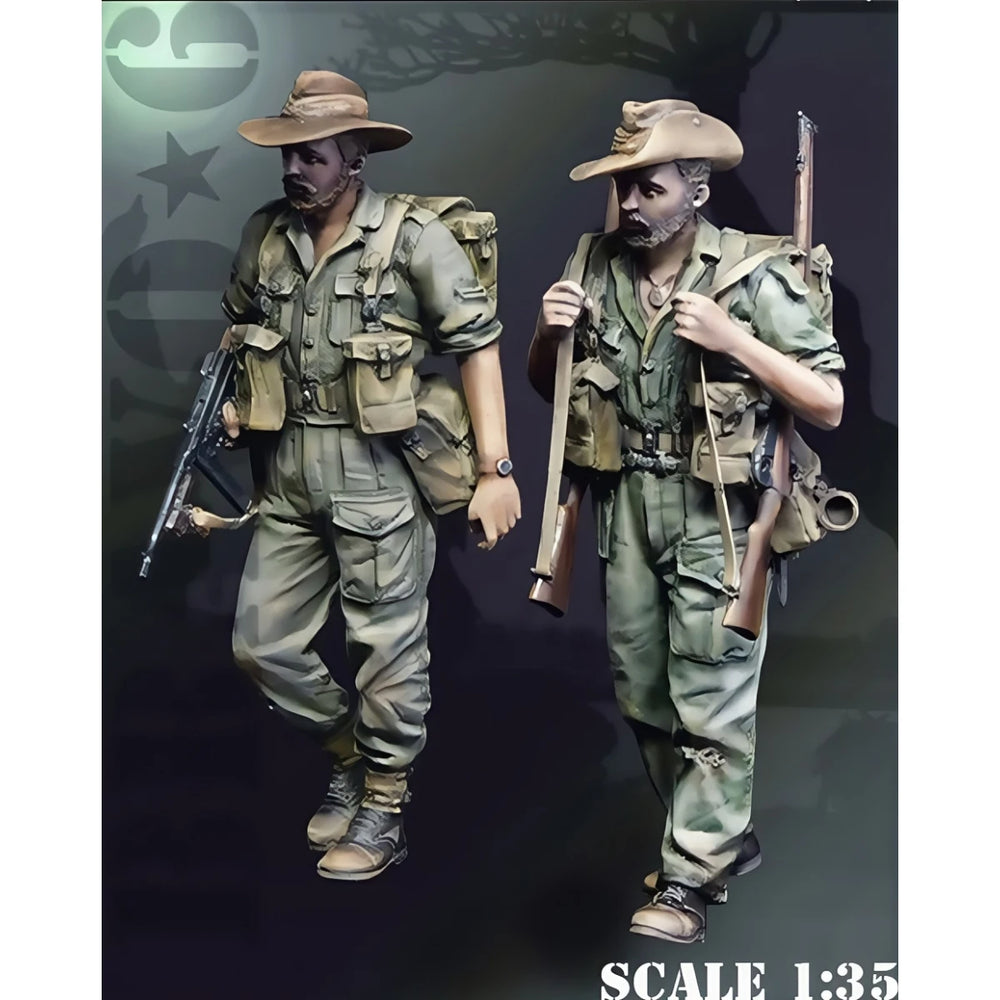 1/35 WWII Chindit, 4 Figures, Resin Model Figure Kit, Unassembled and Unpainted
