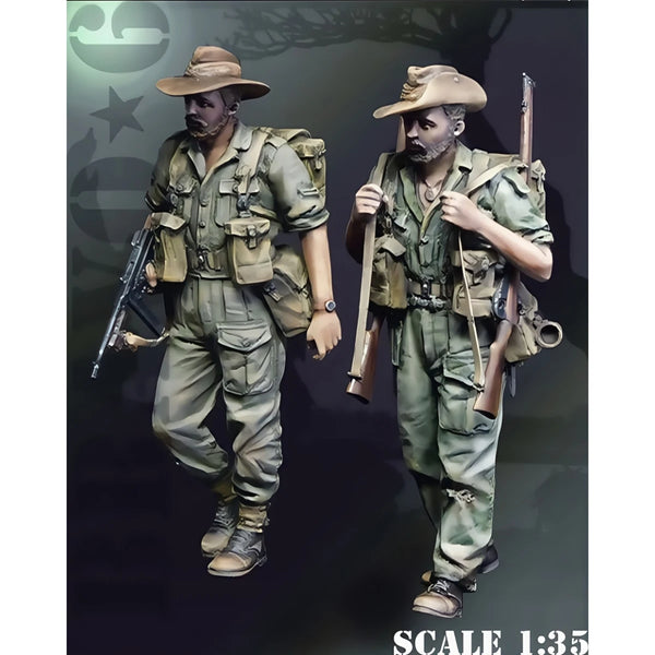 1/35 WWII Chindit, 4 Figures, Resin Model Figure Kit, Unassembled and Unpainted
