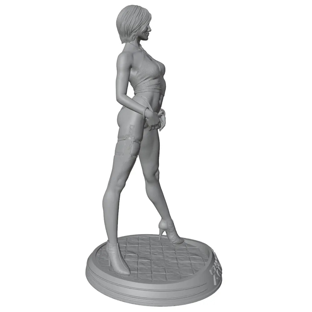 75mm Confident Woman in Wide Stance, Resin Model Figure Kit, Historical Theme, Unassembled and Unpainted