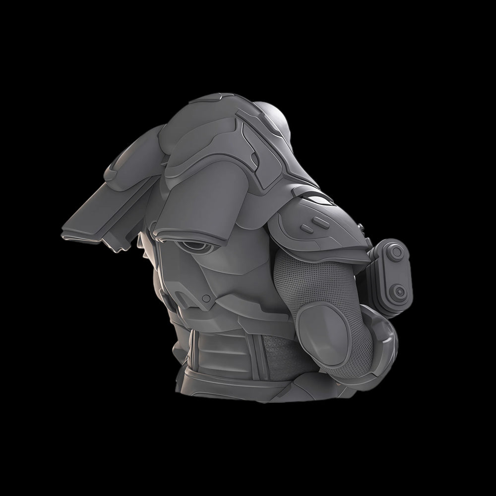 1/10 Space Trooper, Resin Model Bust Kit, Sci-Fi Theme, Unassembled and Unpainted