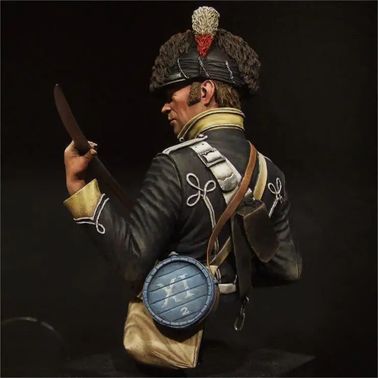 1/9 Napoleonic Austro-Hungarian Cavalry Officer, Resin Model Bust Kit, Unassembled and Unpainted