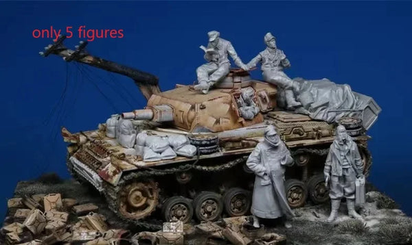 1/35 WWII Soviet Soldiers, 5 Figures, Resin Model Figure Kit, Unassembled and Unpainted
