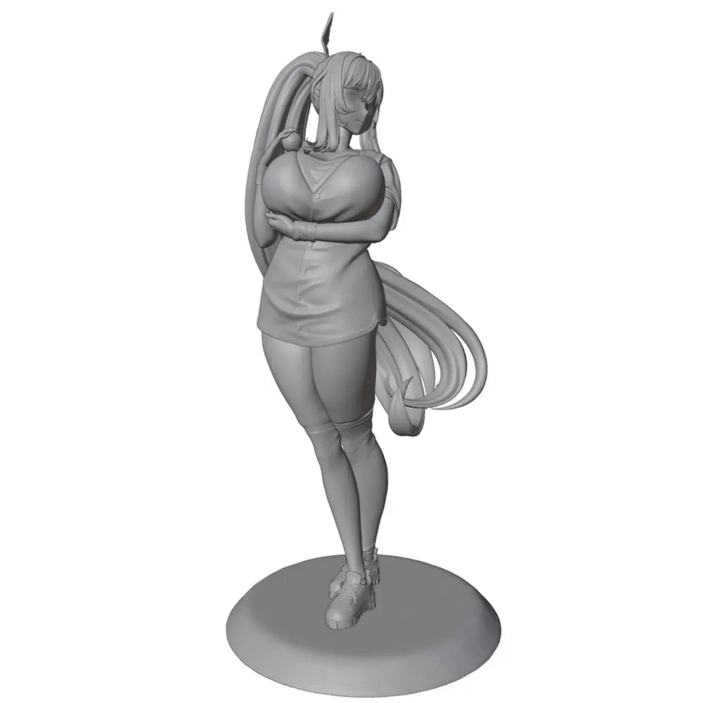 1/24 Long-Haired Elf Maiden in Short Dress, Resin Model Figure Kit, Anime Theme, Unassembled and Unpainted