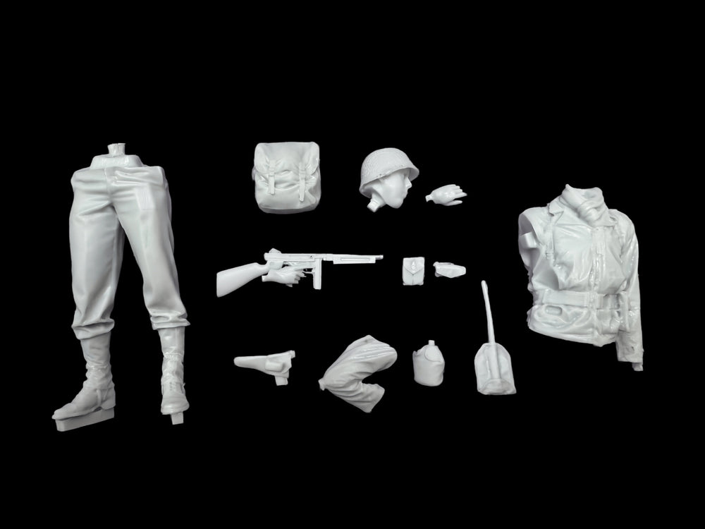 1/16 WWI British Infantryman Standing with Rifle, Resin Model Figure Kit, Unassembled and Unpainted