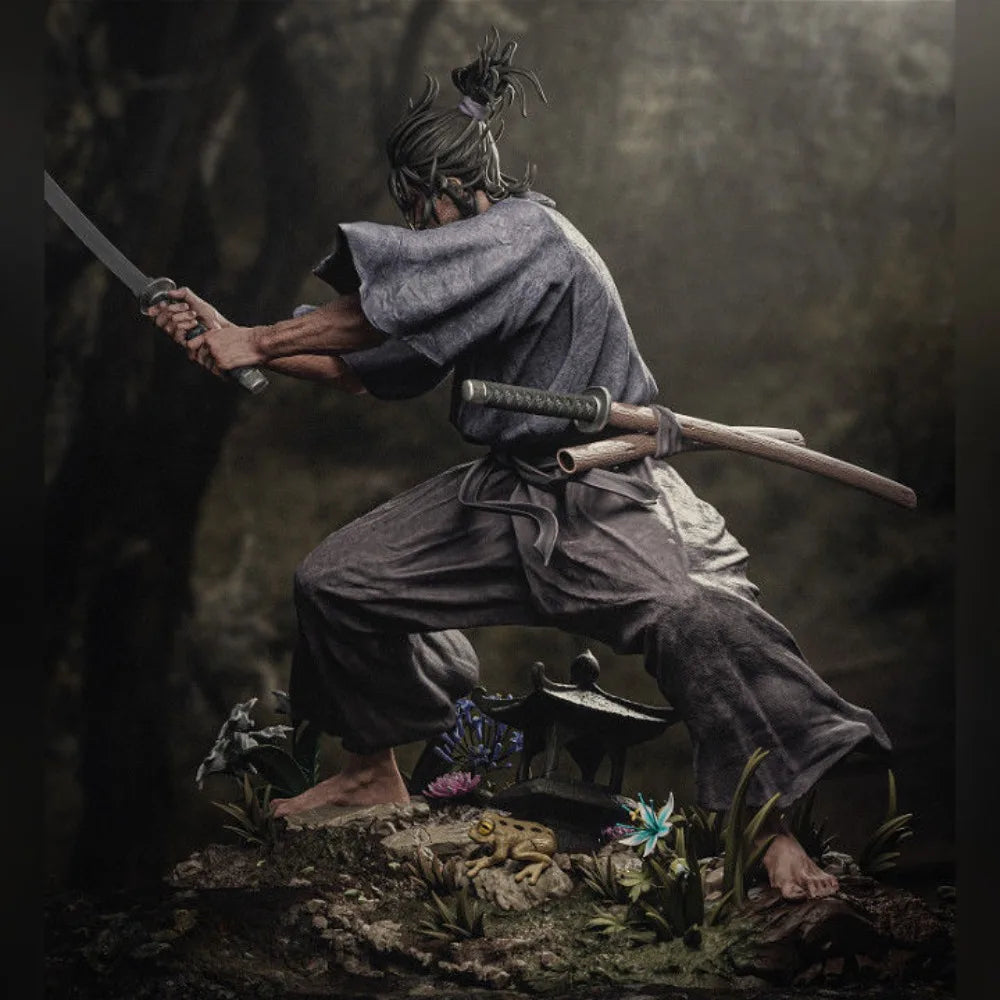 Samurai Miyamoto Musashi, Resin Model Figure Kit, Military Theme, Unassembled and Unpainted