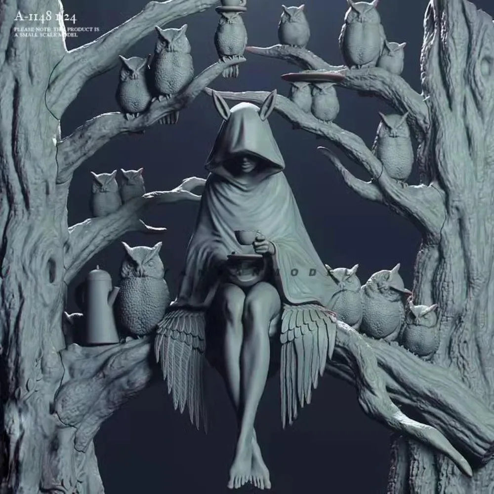 1/24 Female Mystic, Resin Model Figure Kit, Fantasy Theme, Unassembled and Unpainted