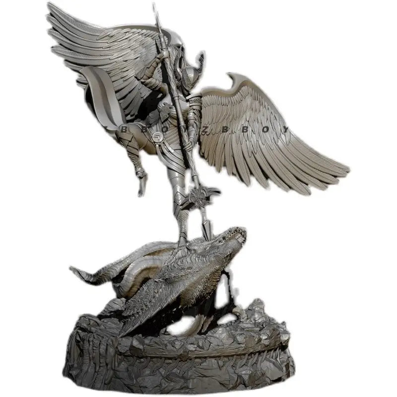 85mm Winged Female Warrior, Resin Model Figure Kit, Fantasy Theme, Unassembled and Unpainted