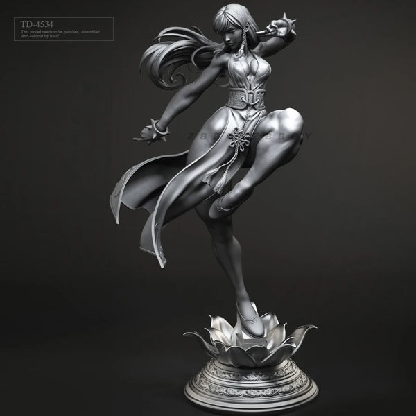 75mm Asian-Inspired Fantasy Sorceress, Resin Model Figure Kit, Anime Theme, Unassembled and Unpainted