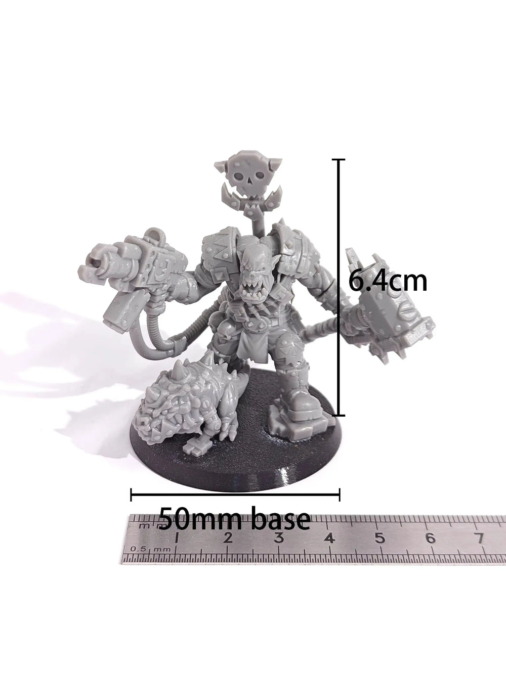 32mm Orc Warriors, 3 Figures, Resin Model Figure Kit, Fantasy Theme, Unassembled and Unpainted