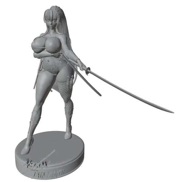 1/24 Warrior Woman, Resin Model Figure Kit, Anime Theme, Unassembled and Unpainted