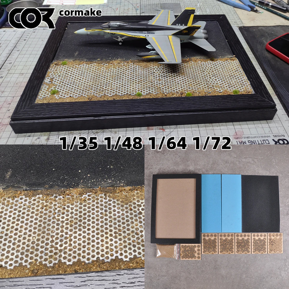 1/35 WWII Airport Runway, Resin Model Terrain Kit, Unpainted