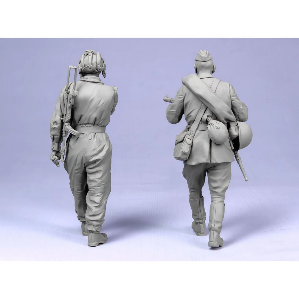 1/35 WWII Soviet Infantry Set, 6 Figures, Resin Model Figure Kit, Unassembled and Unpainted