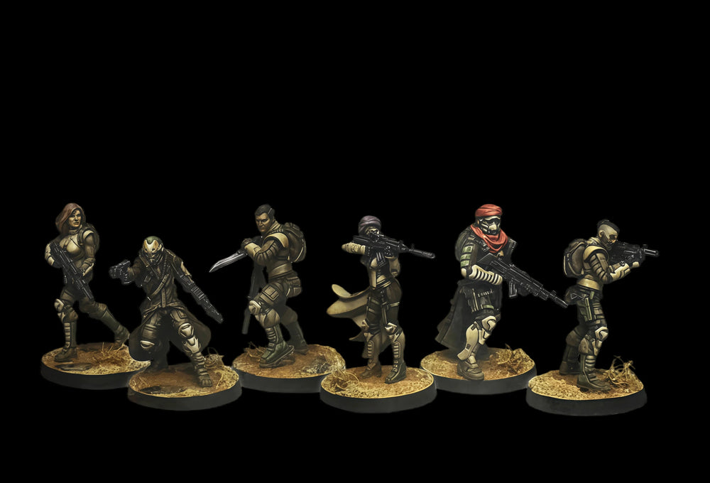 35mm WWI Infantry Soldiers with Rifles, 6 Figures, Resin Model Figure Kit, Unassembled and Unpainted