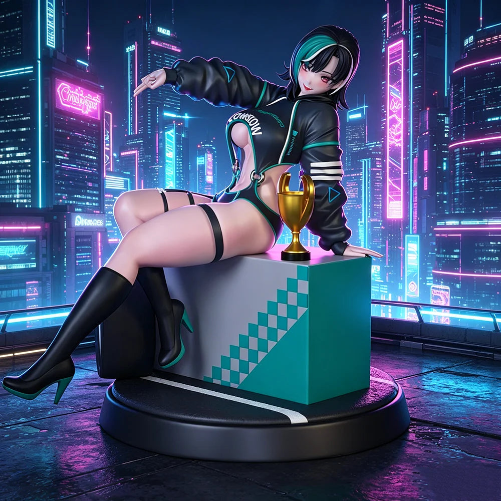 Cyberpunk Racing Girl — 140mm Resin Figure