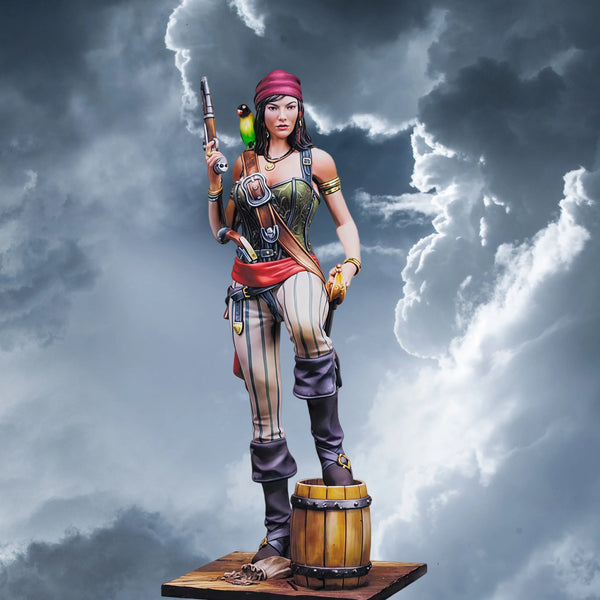 1/24 Female Gunner Warrior, Resin Model Figure Kit, Fantasy Theme, Unassembled and Unpainted
