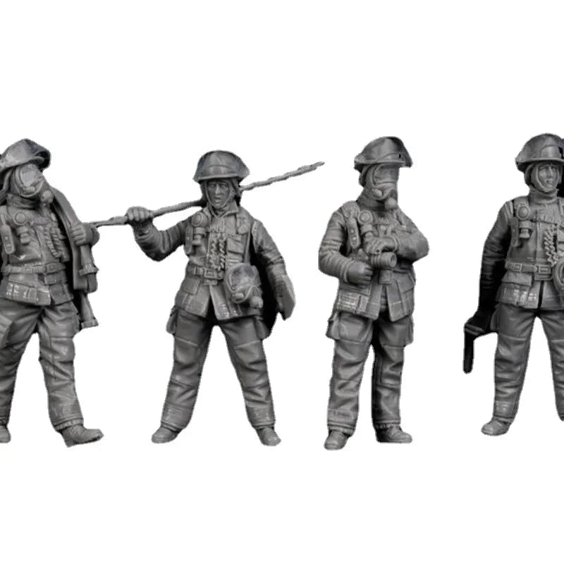 1/35 WWI Allied Infantry, 7 Figures, Resin Model Figure Kit, Unassembled and Unpainted