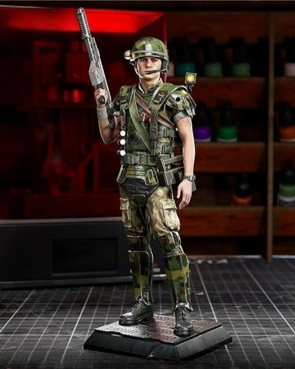 1/24 Modern Sci-Fi Military Corporal, Resin Model Figure Kit, Unassembled and Unpainted