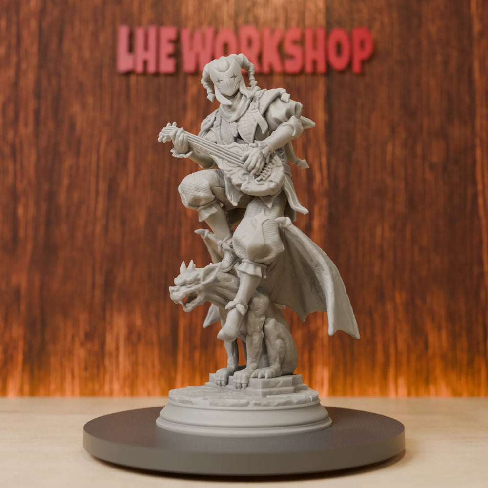 28mm Evil Jester Bard, Resin Model Figure Kit, Fantasy Theme, Unassembled and Unpainted
